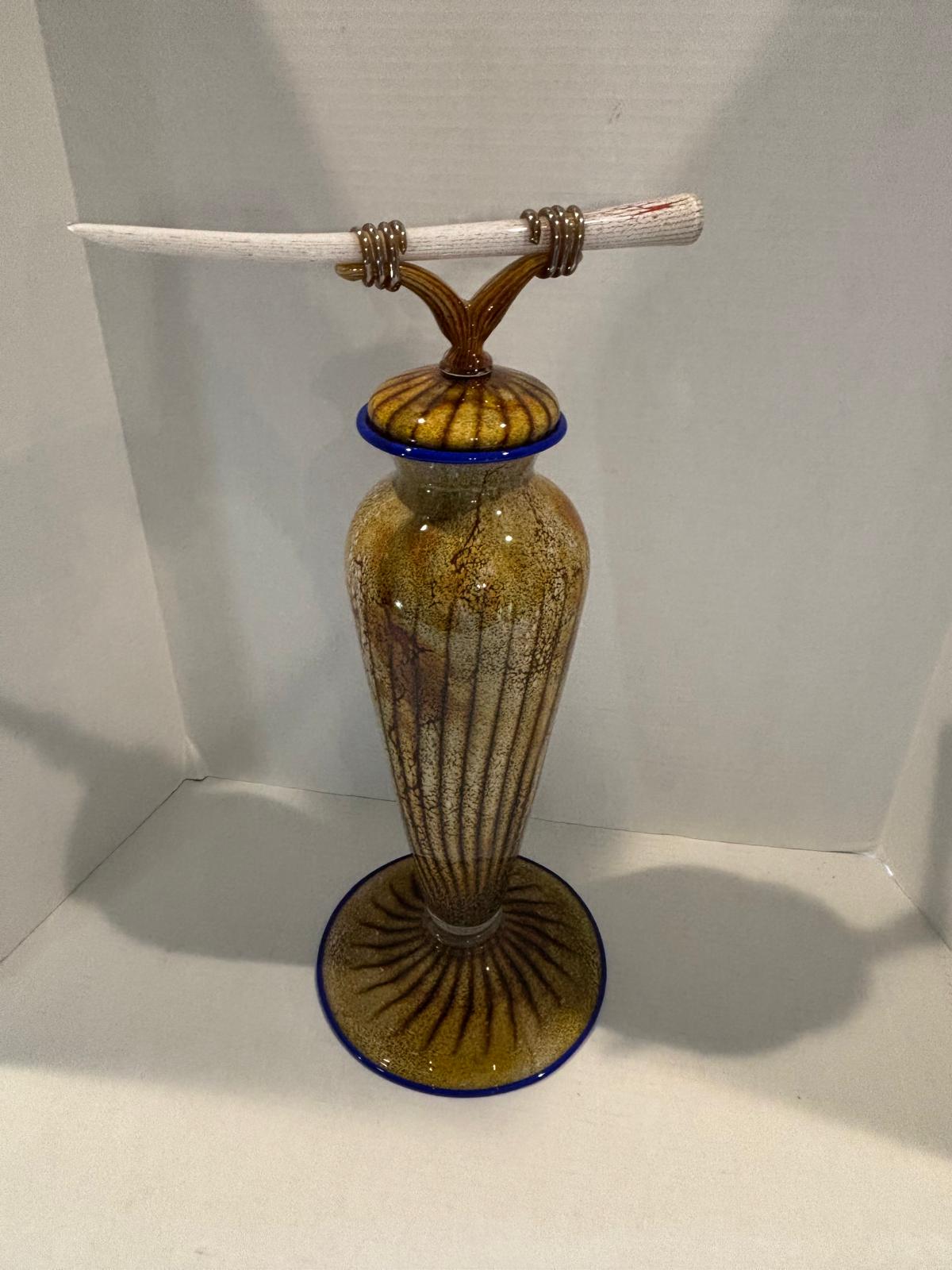 Large Gartner/Blade Studio Art Glass Covered Vessel Massachusetts, circa 2000