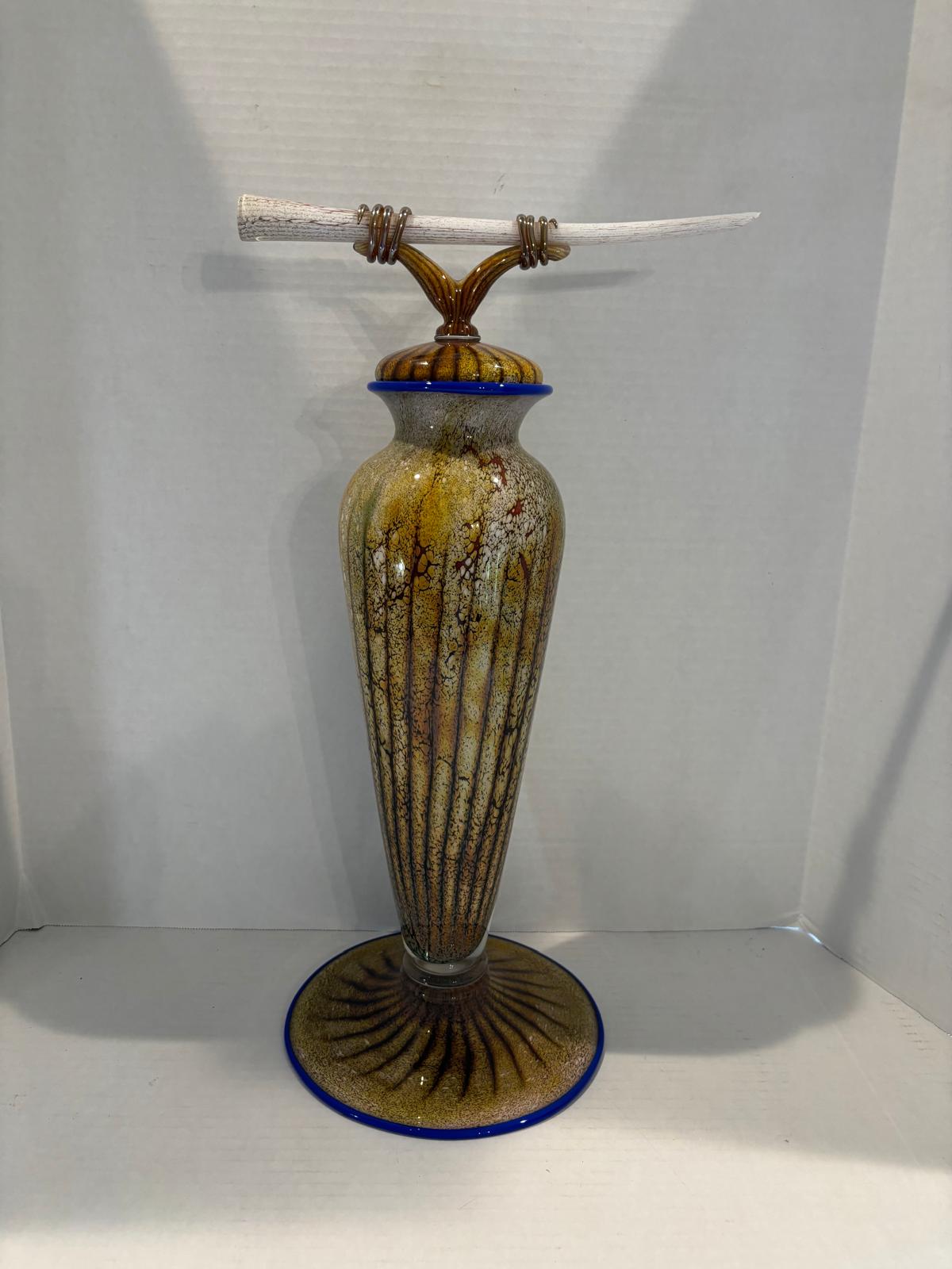 Large Gartner/Blade Studio Art Glass Covered Vessel Massachusetts, circa 2000