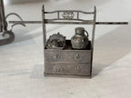 Set of Three Chinese Export Silver Miniatures by Cum Wo (錦和) Canton / Hong Kong, circa 1890–1930