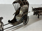 Set of Three Chinese Export Silver Miniatures by Cum Wo (錦和) Canton / Hong Kong, circa 1890–1930
