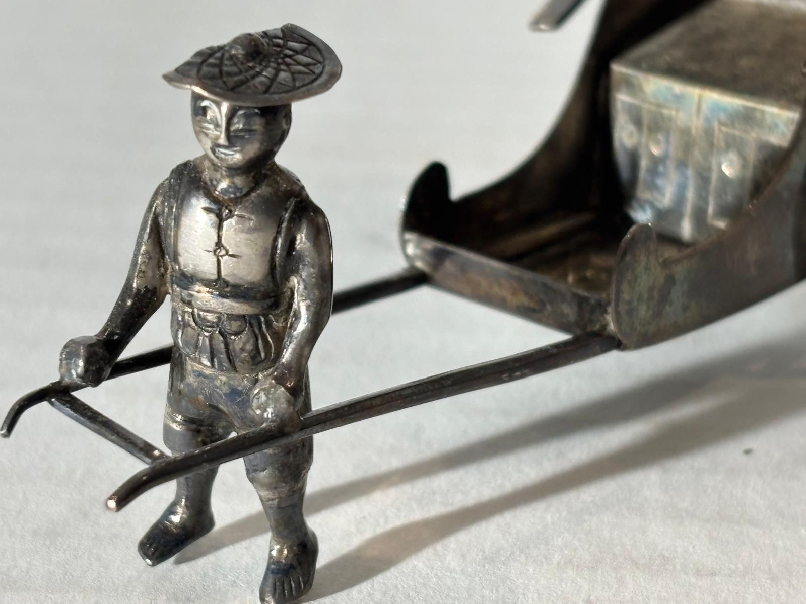 Set of Three Chinese Export Silver Miniatures by Cum Wo (錦和) Canton / Hong Kong, circa 1890–1930