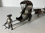 Set of Three Chinese Export Silver Miniatures by Cum Wo (錦和) Canton / Hong Kong, circa 1890–1930