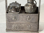 Set of Three Chinese Export Silver Miniatures by Cum Wo (錦和) Canton / Hong Kong, circa 1890–1930