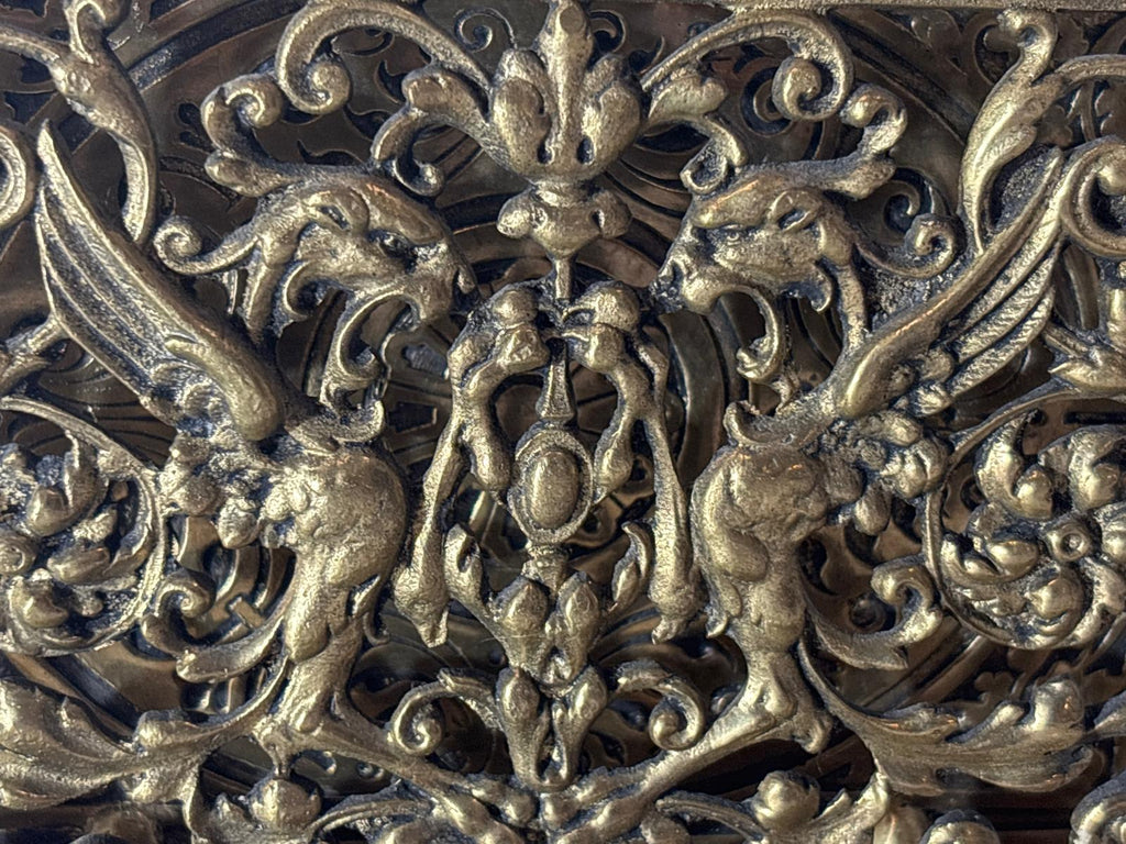 Late Victorian Heraldic Griffin Cast Bronze Letter Holder Continental European or American, Circa 1890–1910