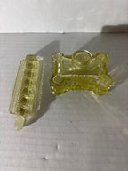 IMPORTANT ART DECO ARCHITECTURAL PERFUME BOTTLE IN URANIUM-TINTED GLASS Circa 1928–1935