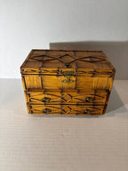 Folk Art Matchstick Jewelry Casket, circa 1930