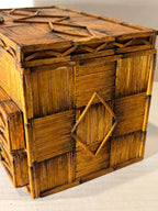 Folk Art Matchstick Jewelry Casket, circa 1930