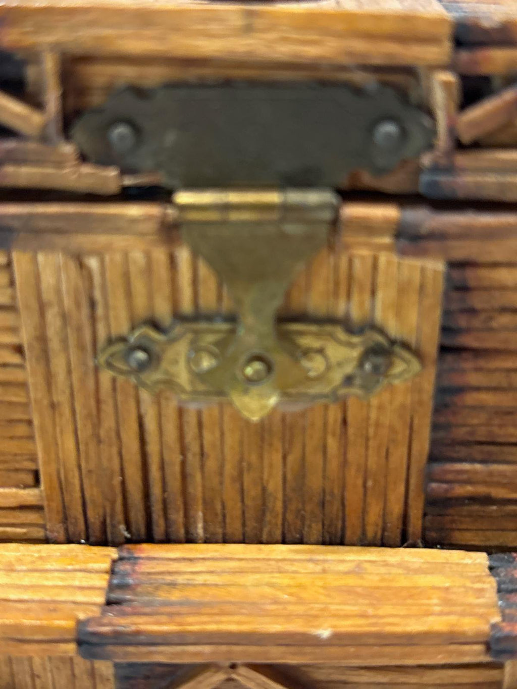 Folk Art Matchstick Jewelry Casket, circa 1930