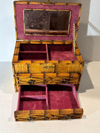 Folk Art Matchstick Jewelry Casket, circa 1930
