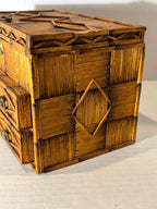 Folk Art Matchstick Jewelry Casket, circa 1930