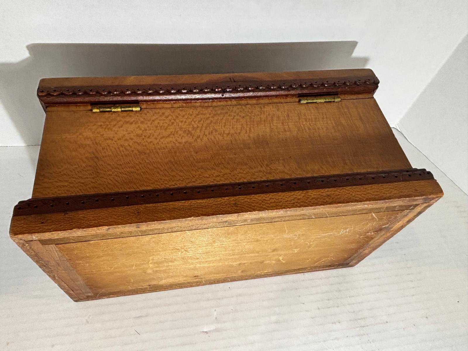 Cape Cod Maritime Folk Art Document Box with Clasped Hands Carving American, probably Cape Cod or Coastal New England, circa 1890–1910