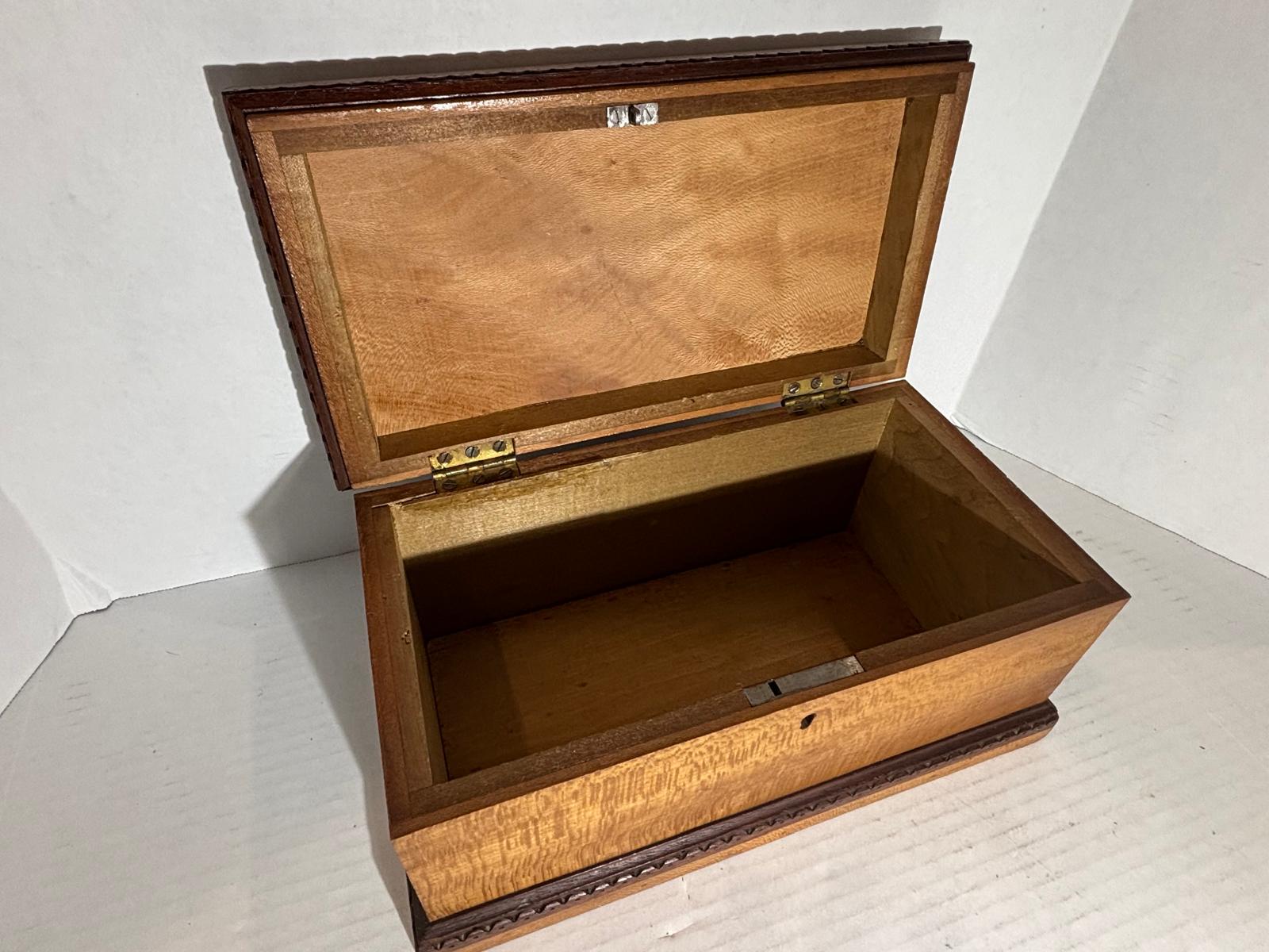 Cape Cod Maritime Folk Art Document Box with Clasped Hands Carving American, probably Cape Cod or Coastal New England, circa 1890–1910