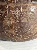 Rare Sailor-Carved Coconut Shell Basket Santa Marta, Colombia — February 1938