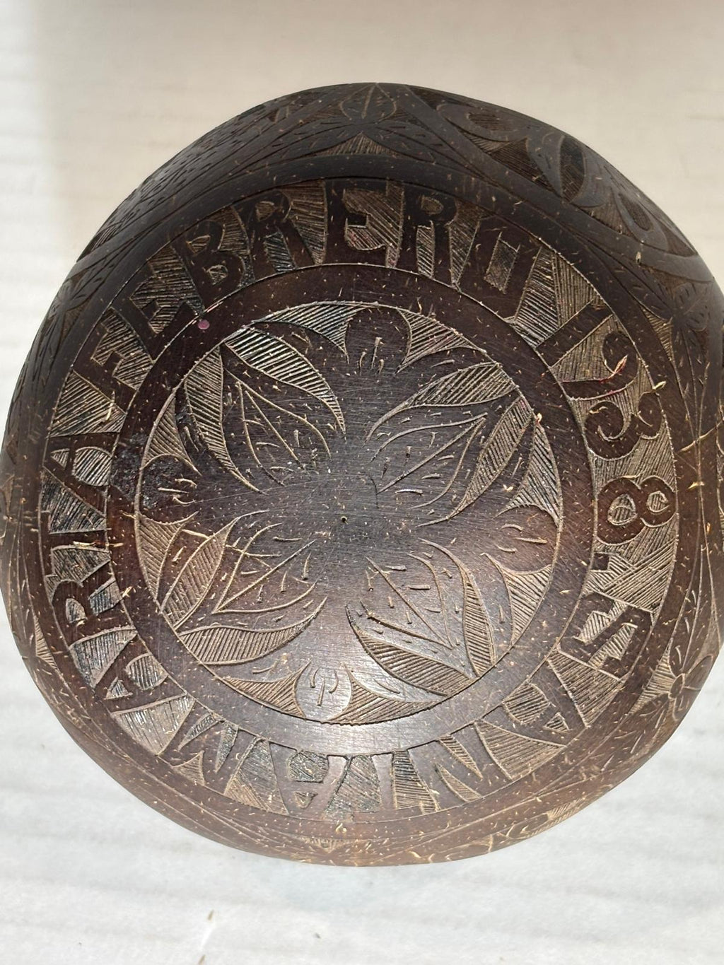 Rare Sailor-Carved Coconut Shell Basket Santa Marta, Colombia — February 1938