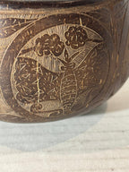 Rare Sailor-Carved Coconut Shell Basket Santa Marta, Colombia — February 1938