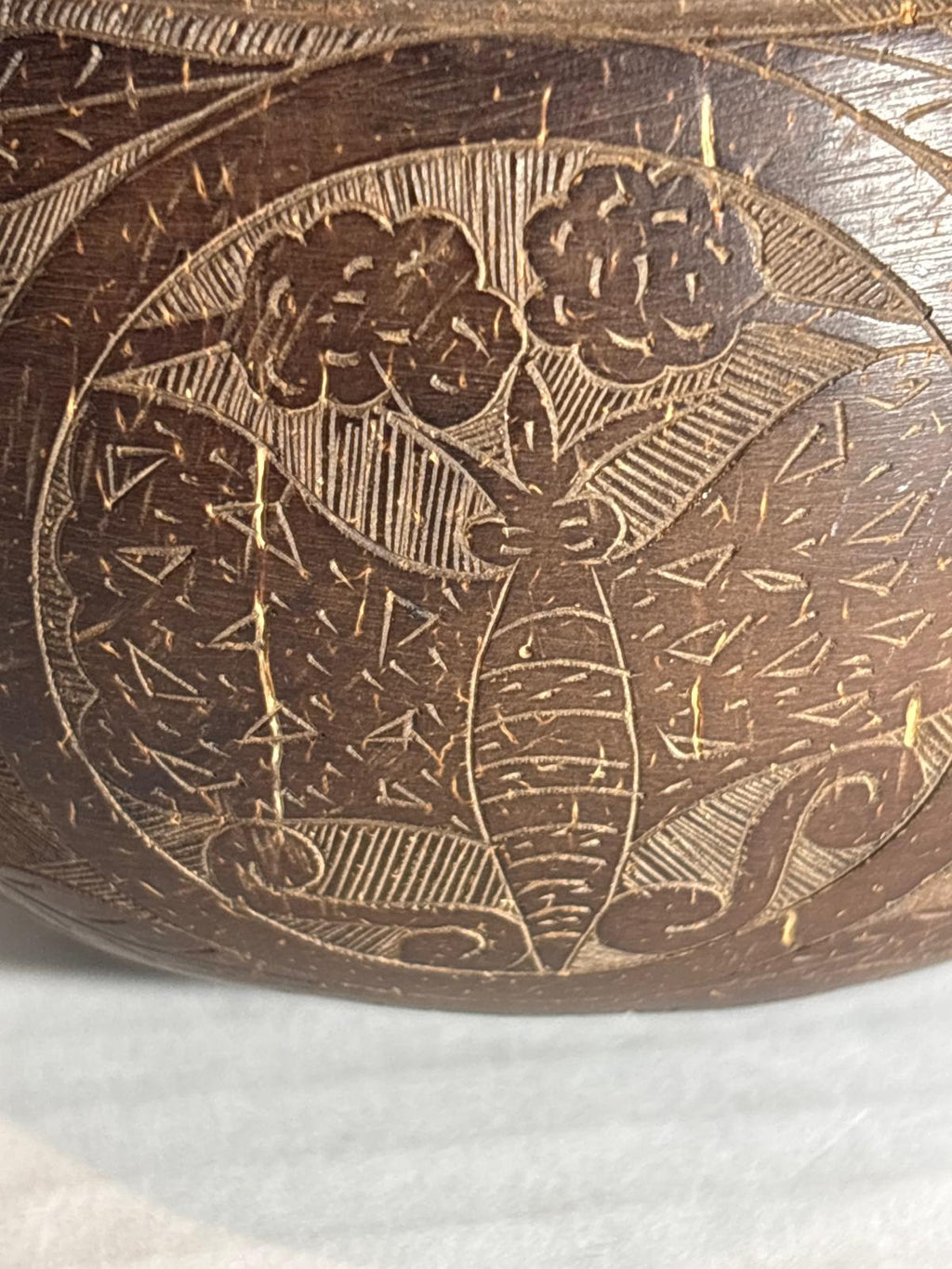 Rare Sailor-Carved Coconut Shell Basket Santa Marta, Colombia — February 1938