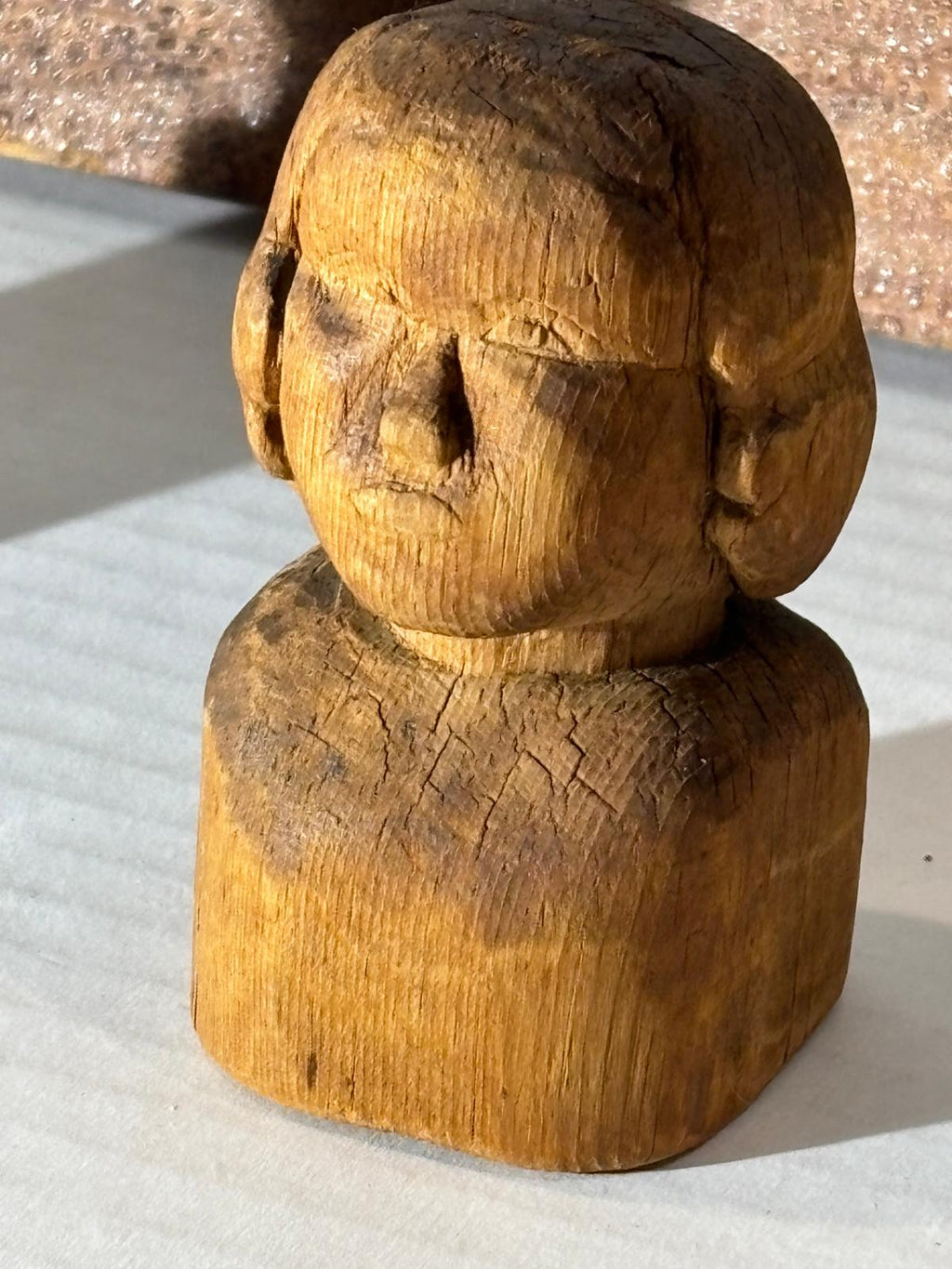 “GUESTS” Sign with Three Gentleman Carvings and Lady Bust American Folk Art, circa 1890–1940