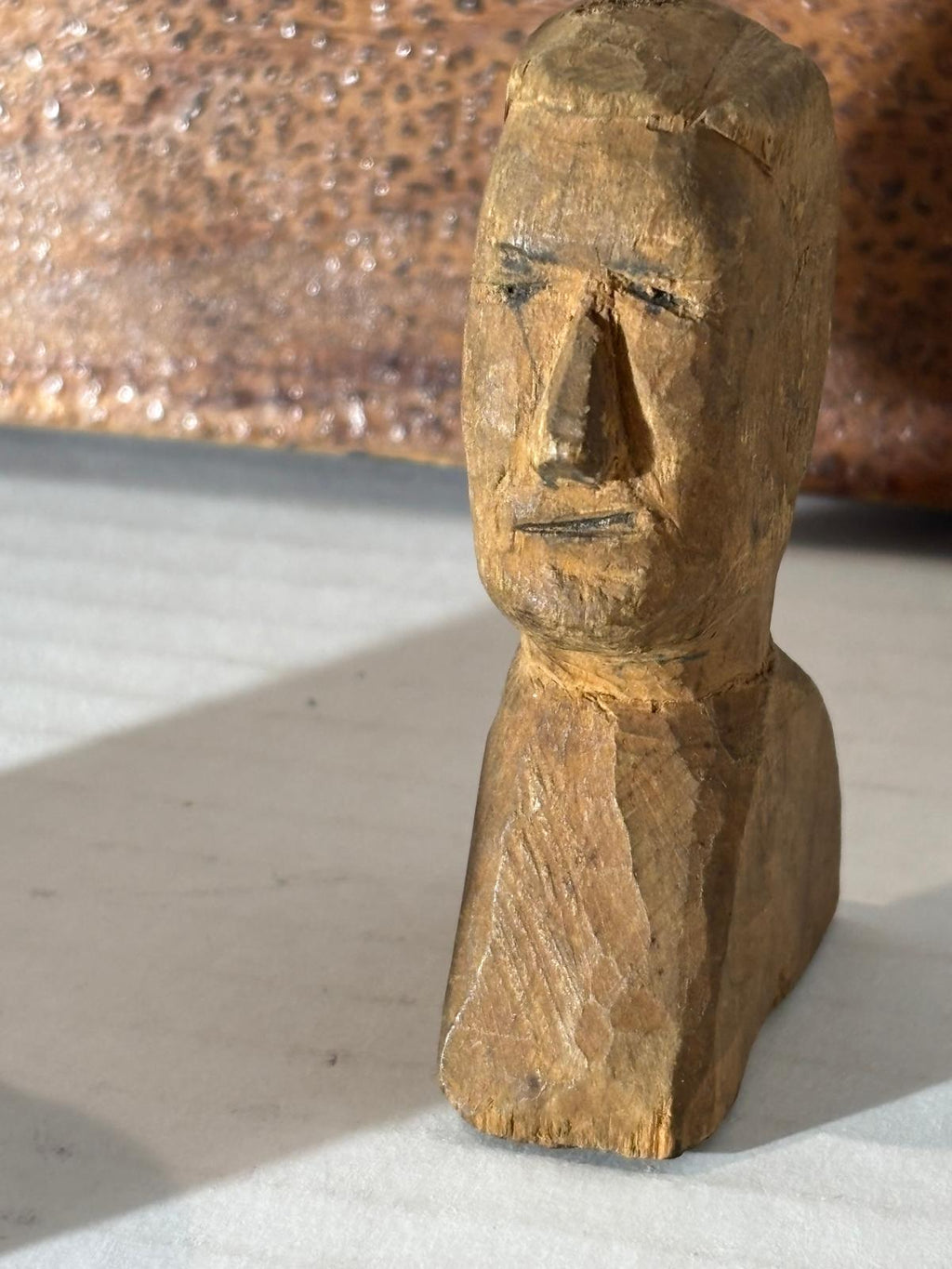 “GUESTS” Sign with Three Gentleman Carvings and Lady Bust American Folk Art, circa 1890–1940