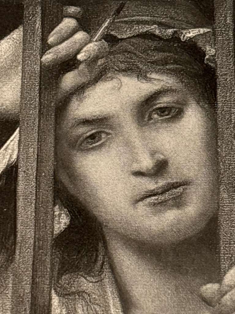 Charlotte Corday in Prison After C. L. Müller Published by Goupil & Cie Late 19th Century Mounted Photogravure