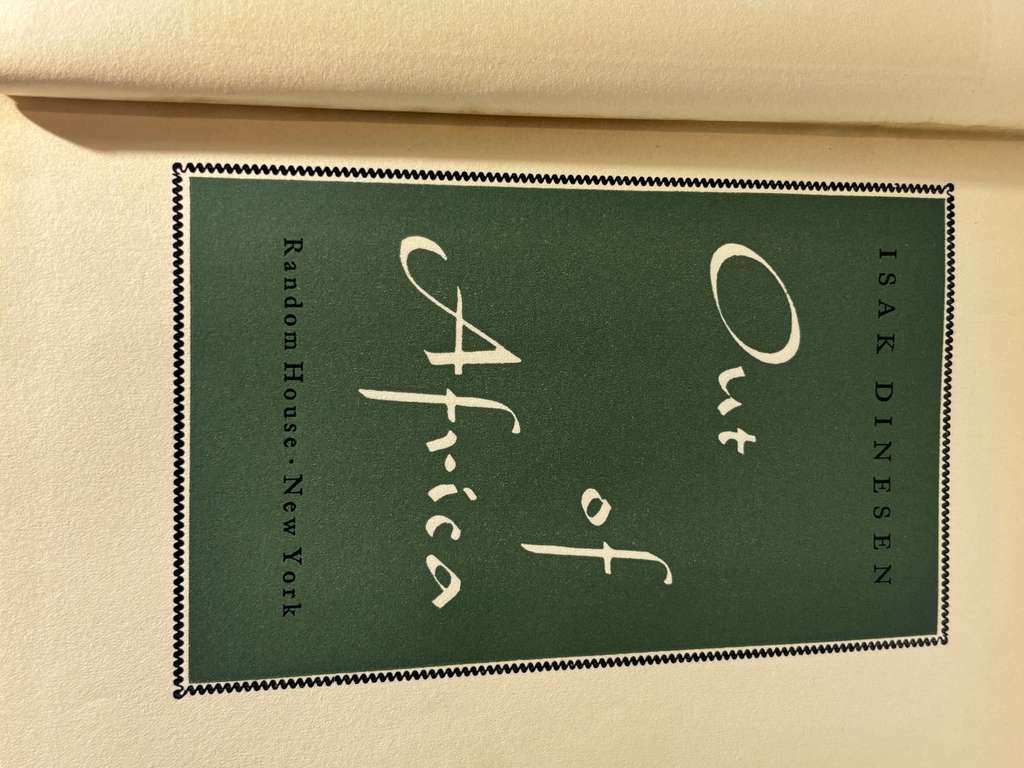 Out of Africa — First Edition in Exceptional Original Dust Jacket