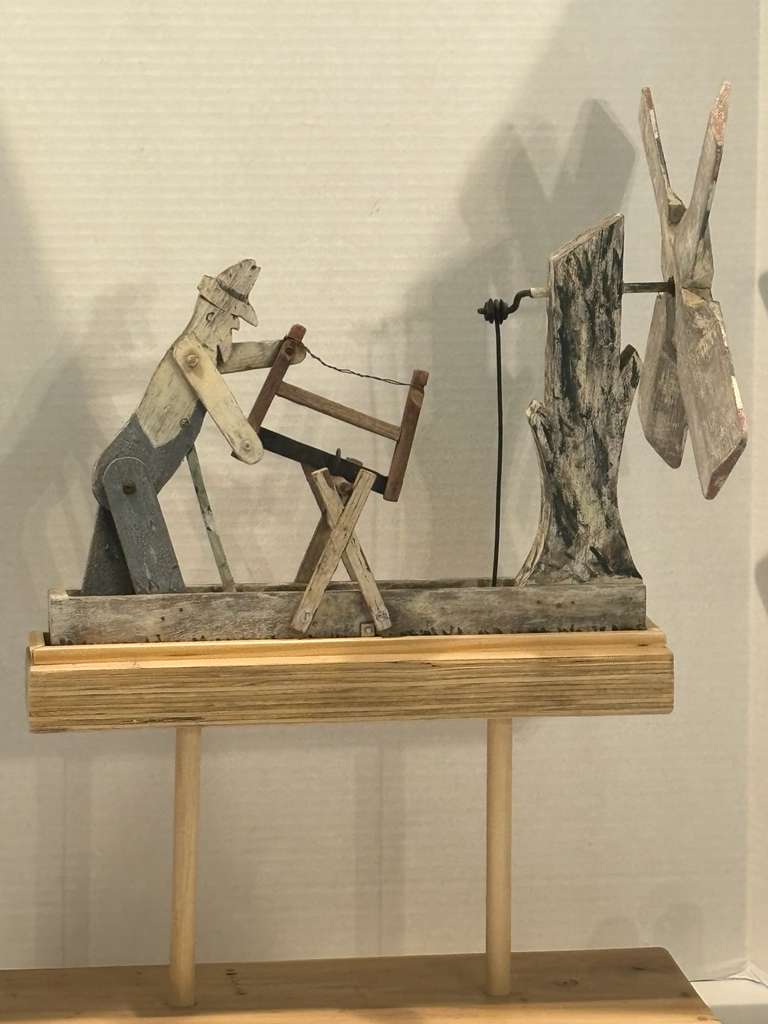 American Folk Art Woodcutter Whirligig  New England, Early 20th Century
