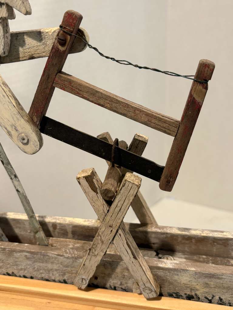 American Folk Art Woodcutter Whirligig  New England, Early 20th Century