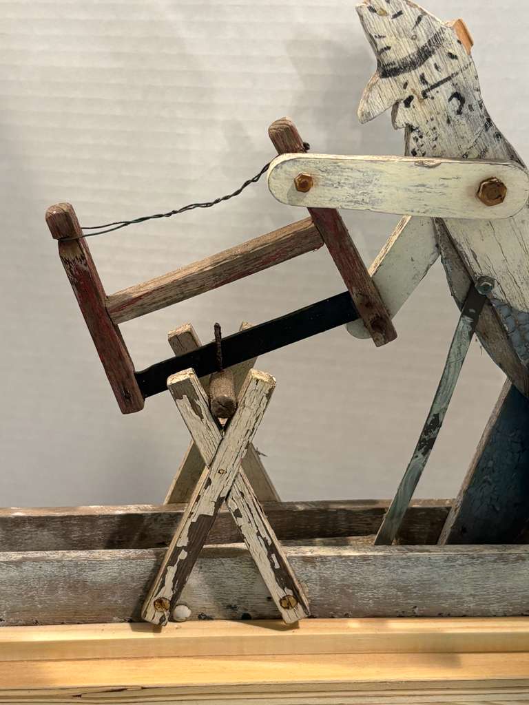 American Folk Art Woodcutter Whirligig  New England, Early 20th Century