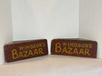 Double-Sided “Windsor’s Bazaar” Country Store Trade Sign American, circa 1890–1925
