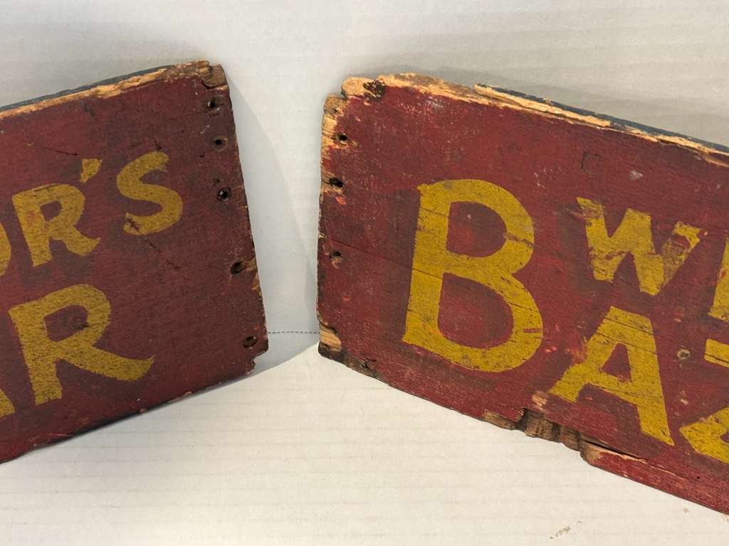 Double-Sided “Windsor’s Bazaar” Country Store Trade Sign American, circa 1890–1925