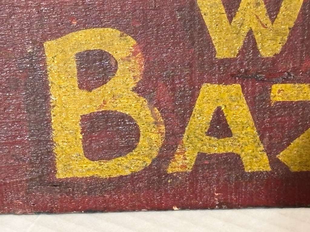 Double-Sided “Windsor’s Bazaar” Country Store Trade Sign American, circa 1890–1925