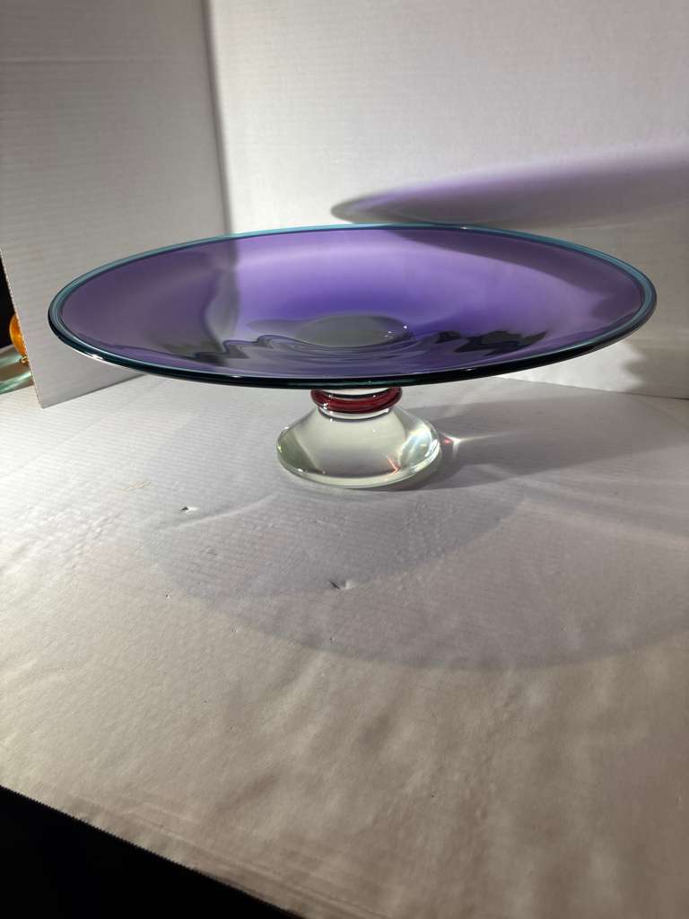 Monumental Young & Constantin Studio Glass Centerpiece with Gunnel Sahlin Art Glass Fruit
