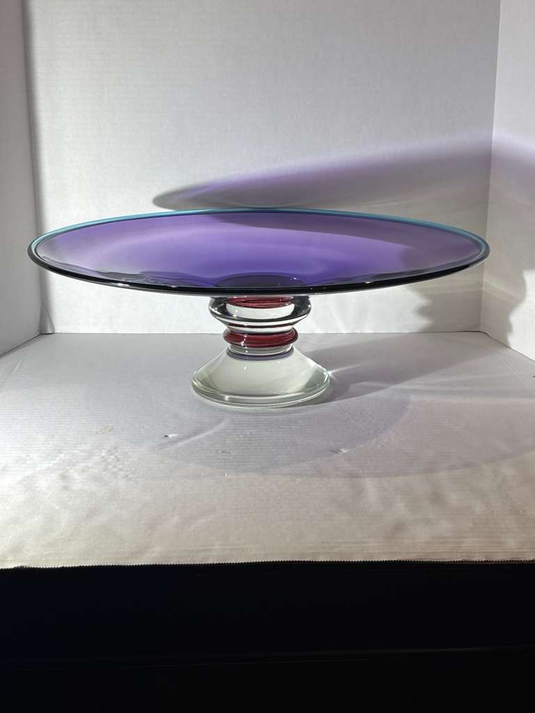 Monumental Young & Constantin Studio Glass Centerpiece with Gunnel Sahlin Art Glass Fruit