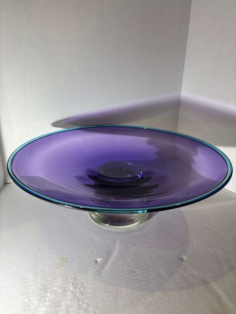 Monumental Young & Constantin Studio Glass Centerpiece with Gunnel Sahlin Art Glass Fruit