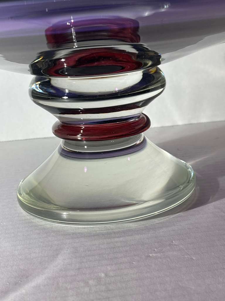Monumental Young & Constantin Studio Glass Centerpiece with Gunnel Sahlin Art Glass Fruit