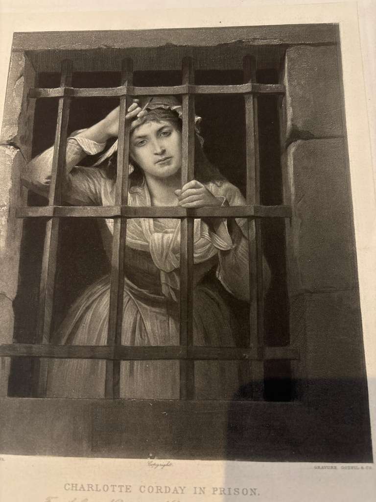 Charlotte Corday in Prison After C. L. Müller Published by Goupil & Cie Late 19th Century Mounted Photogravure