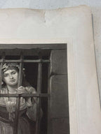 Charlotte Corday in Prison After C. L. Müller Published by Goupil & Cie Late 19th Century Mounted Photogravure