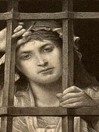 Charlotte Corday in Prison After C. L. Müller Published by Goupil & Cie Late 19th Century Mounted Photogravure