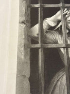 Charlotte Corday in Prison After C. L. Müller Published by Goupil & Cie Late 19th Century Mounted Photogravure