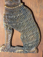 Exceptional Folk Art Black Beeswax Cat Wall Sculpture American or European, circa 1930–1945