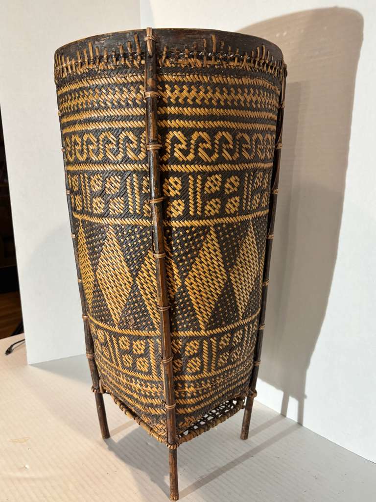 Dayak Basket on Stand — Borneo, Mid-20th Century