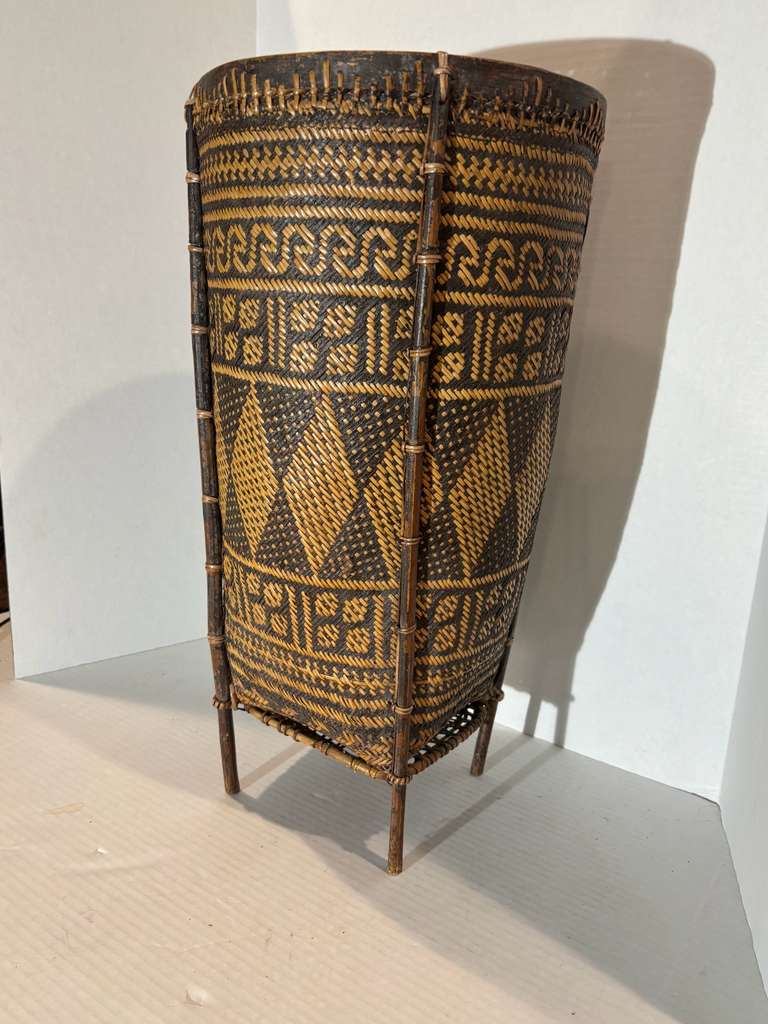 Dayak Basket on Stand — Borneo, Mid-20th Century