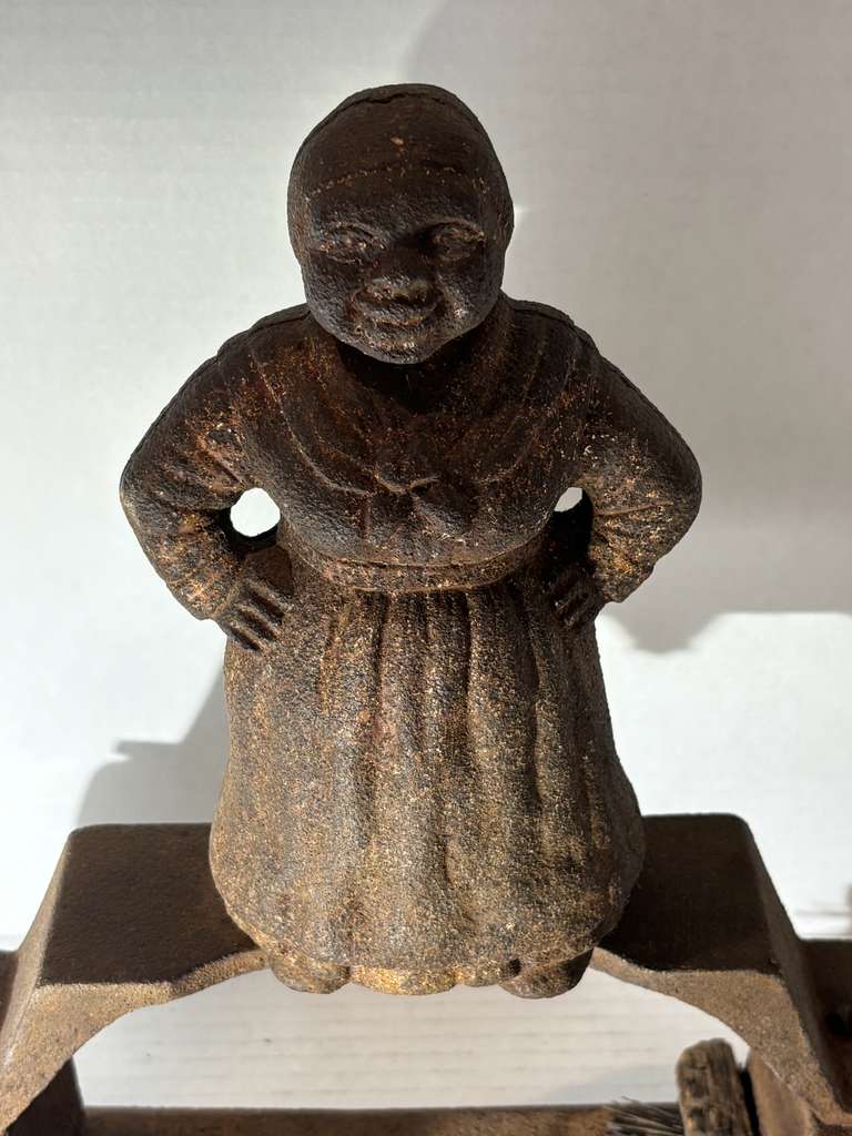 Rare Figural Cast Iron Black Americana Boot Scraper and Shoe Brush, American, circa 1870–1900