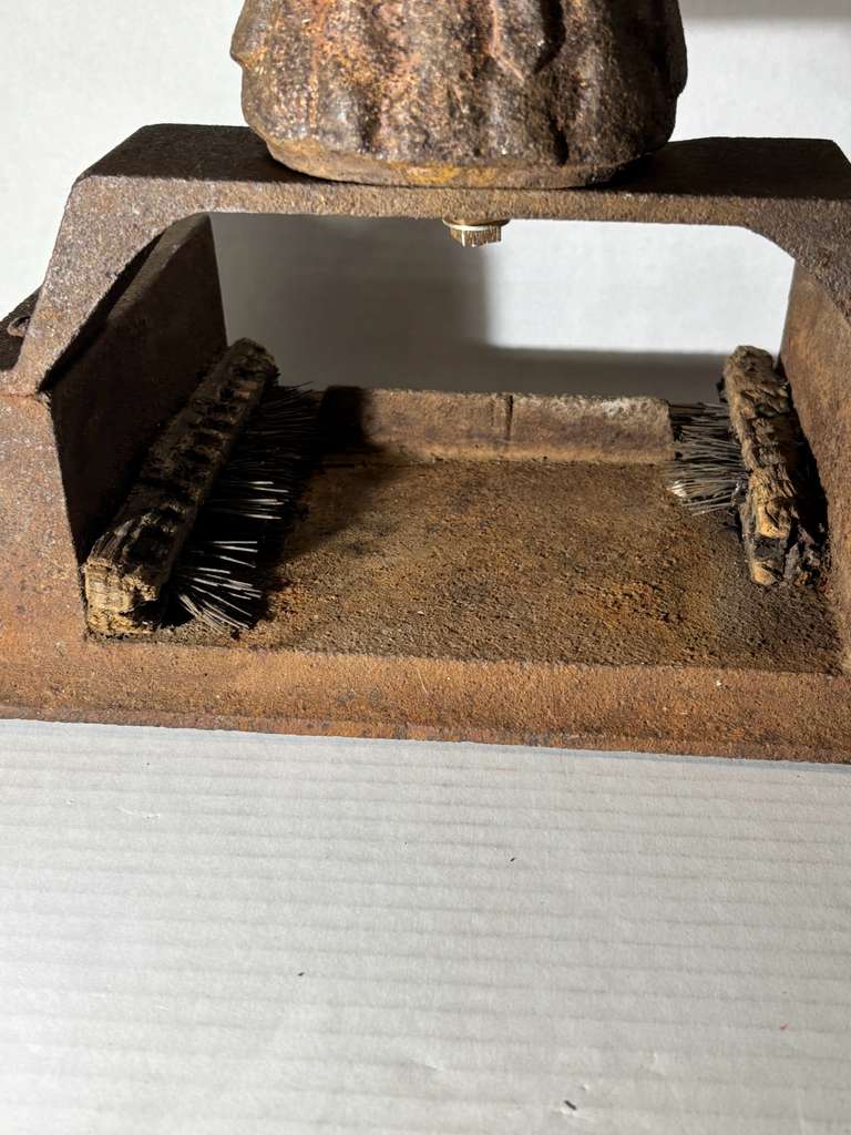 Rare Figural Cast Iron Black Americana Boot Scraper and Shoe Brush, American, circa 1870–1900