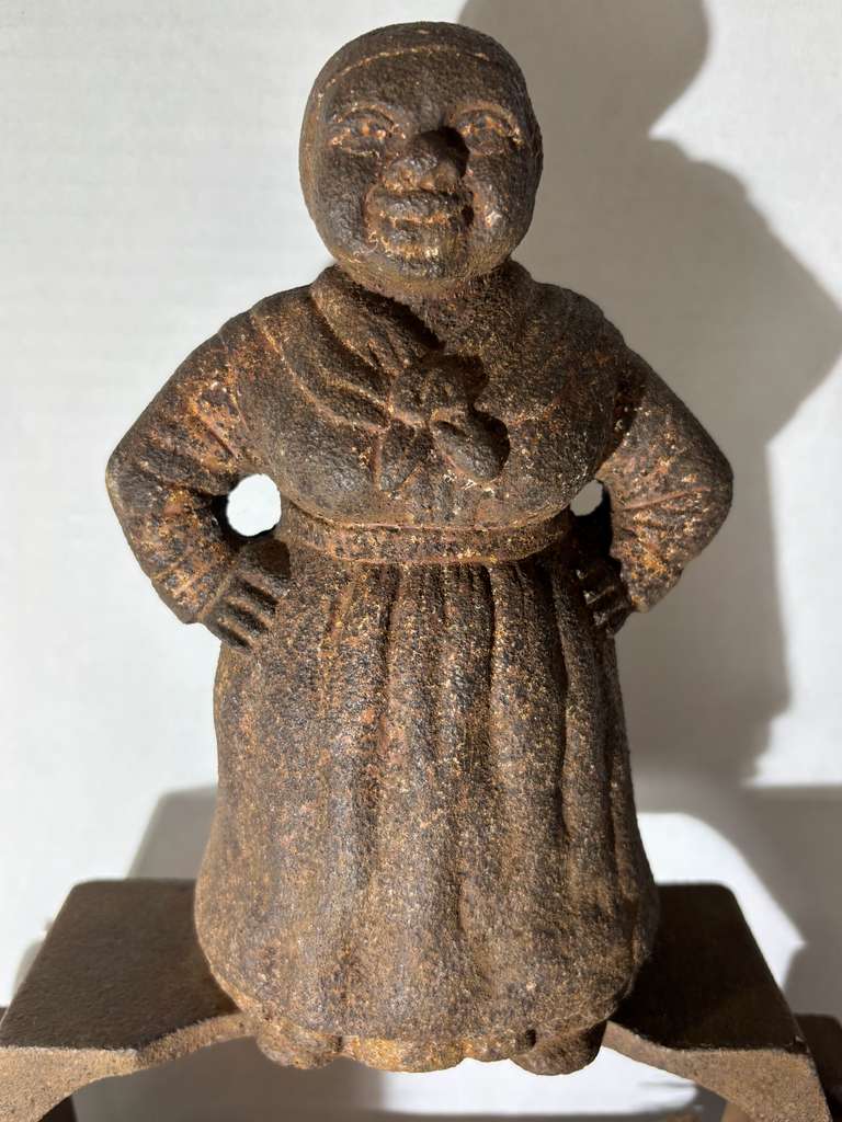 Rare Figural Cast Iron Black Americana Boot Scraper and Shoe Brush, American, circa 1870–1900