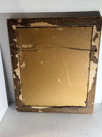 Early 19th Century American Reverse Glass Copper Tinsel Painting of Floral Urn