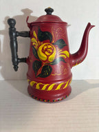 Pennsylvania German Paint-Decorated Toleware Coffee Pot, Lancaster County, Pennsylvania, circa 1890–1920