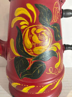 Pennsylvania German Paint-Decorated Toleware Coffee Pot, Lancaster County, Pennsylvania, circa 1890–1920