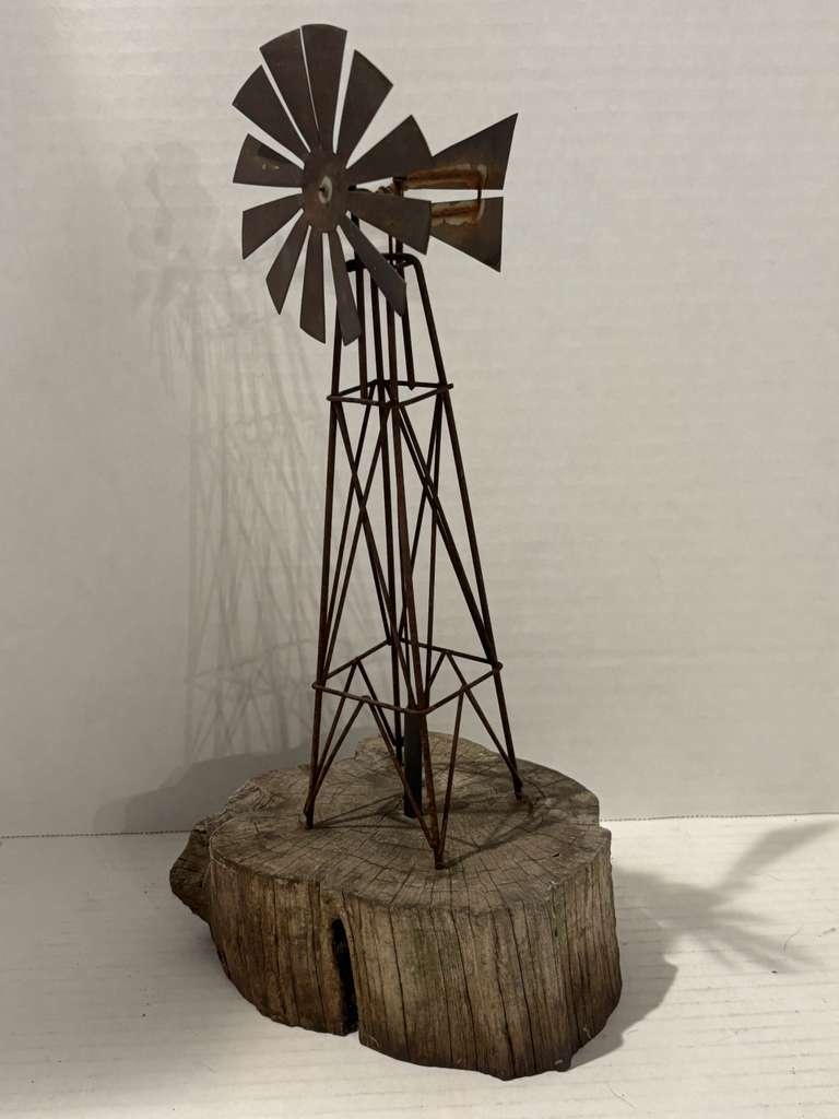 Handmade Rustic Windmill Sculpture from Loretta Lynn’s Dude Ranch Dated August 10, 1999