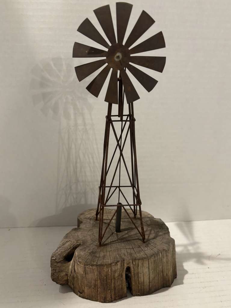 Handmade Rustic Windmill Sculpture from Loretta Lynn’s Dude Ranch Dated August 10, 1999