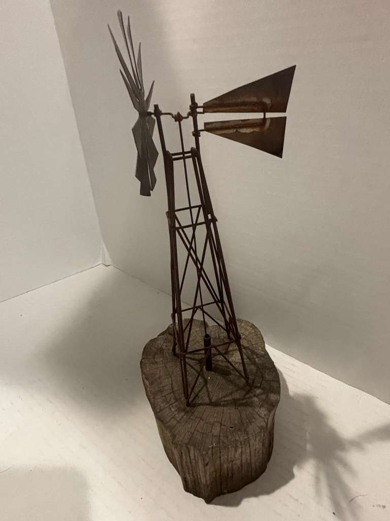 Handmade Rustic Windmill Sculpture from Loretta Lynn’s Dude Ranch Dated August 10, 1999